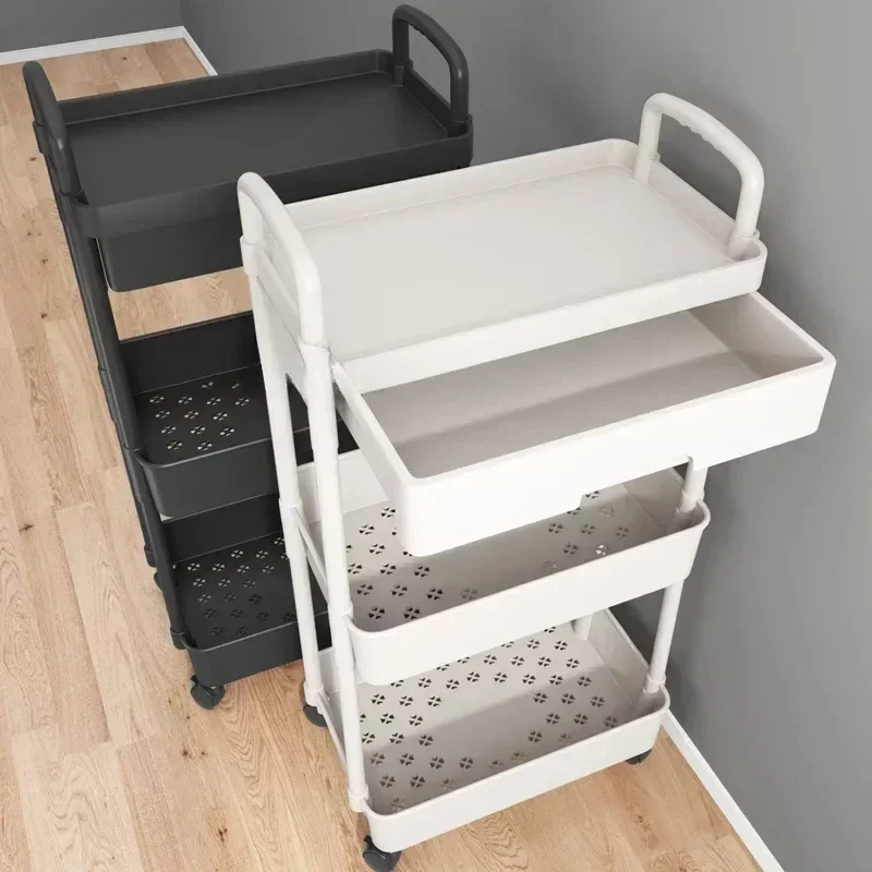 z Rolling Manicure Salon Trolley Hairdresser Tea Spa Salon Trolley Esthetician Plastic Carrito Auxiliar Salon Furniture
