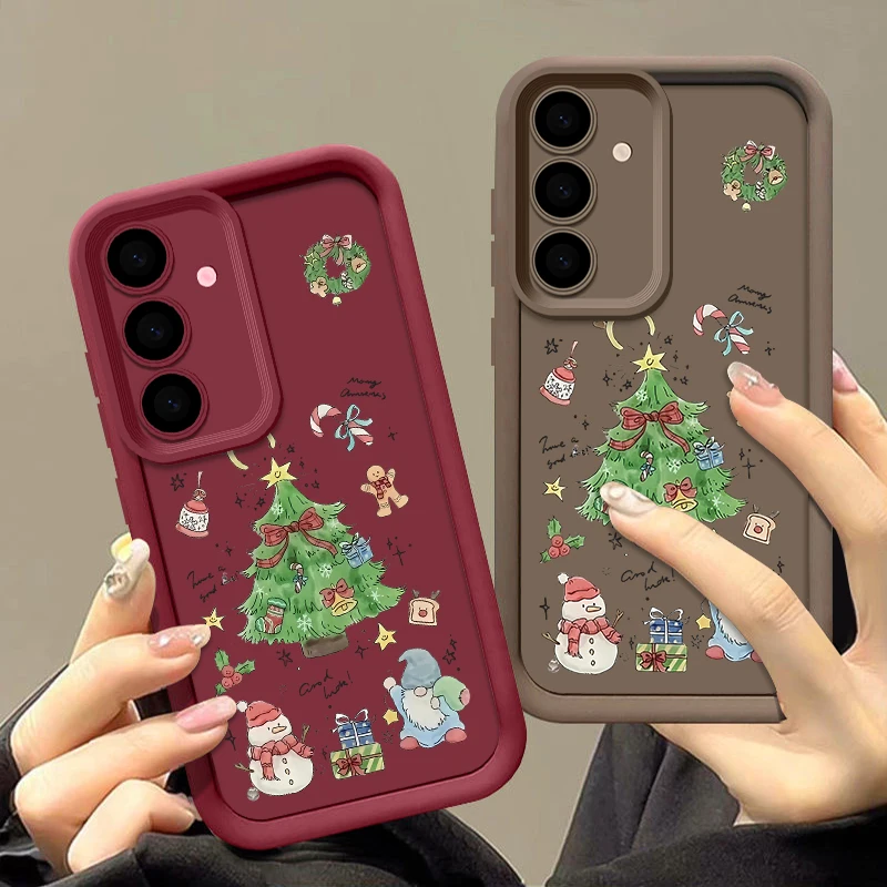 

Merry Christmas Case For Samsung Galaxy S25 Edge S24 S23 Ultra S22 Plus A17 A56 A36 A26 A16 A55 A15 A54 S24 S23 FE Soft Cover