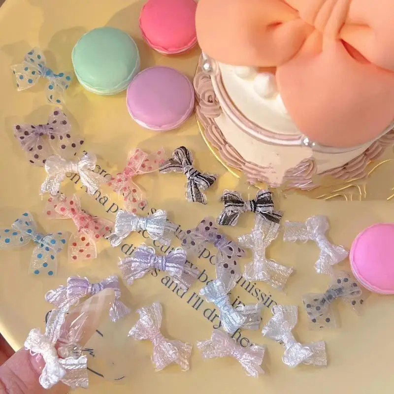 Kleiner Punkt-Schleifenanhänger, flacher Aufnäher, Schmuckherstellung, Scrapbooking, DIY, Party-Haarspangen-Accessoires, Heimdekoration, Bastelarbeiten – Detail 1