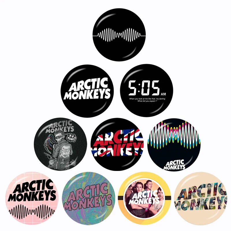 ARCTIC MONKEYS 12mm/16mm/18mm/20mm/25mm/30mm Round Photo Glass Cabochon Demo Flat Back Making Finding