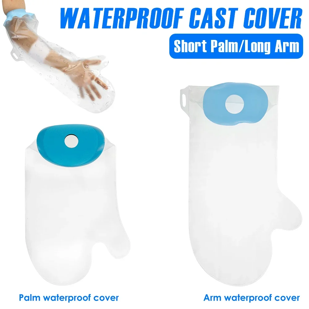 

Waterproof Cast Cover Short Palm/Long Arm Shower Arm Protector with Elastic Opening Soft Comfortable Wound Bathing Bag for Adult
