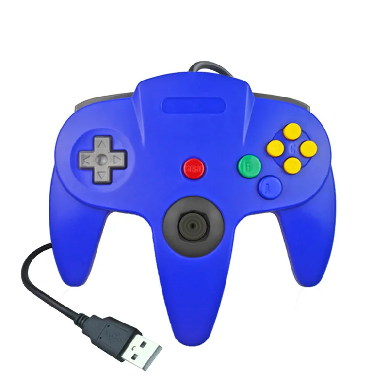 Usb Bedrade N64 Gamepad Joystick Voor Originele Nplan 64 Console Usb Controller Gaming Joystick Voor Nplan N64 Gamepad
