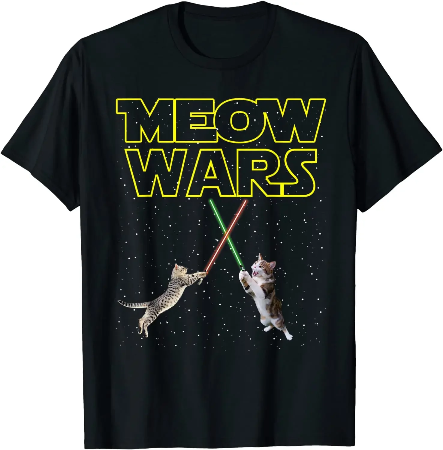 

Футболка Meow Wars с изображением кота, забавные подарки для любителей кошек, футболки, хлопковые мужские футболки, нормальные Топы И Футболки, брендовые футболки с принтом