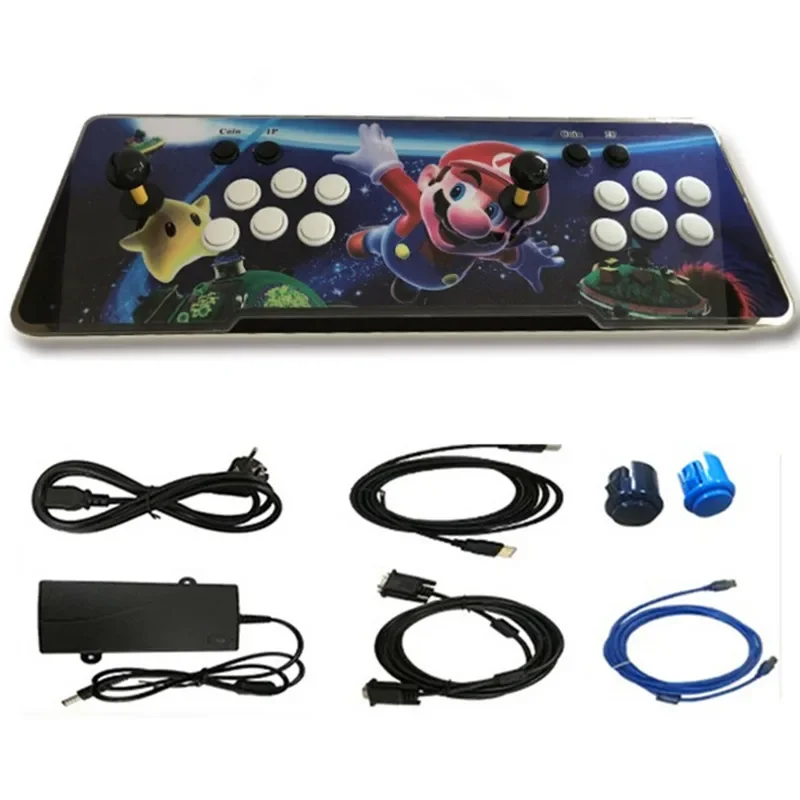 Built-in 1500 game console display computer TV rocker fighting joystick games controller speaker MP3 double player gamepad horn