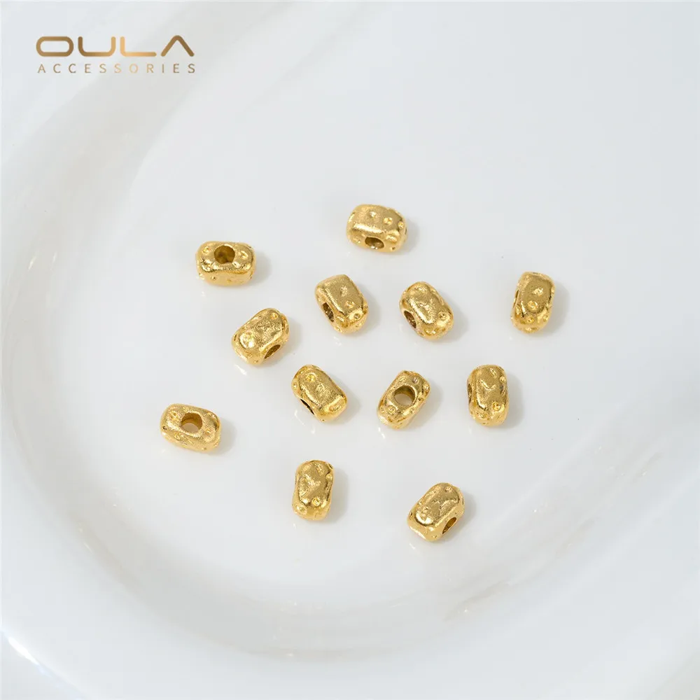 

1PCS Diy Handmade Pearl Bracelet and Necklace Accessories with Round and Square Beads From Vietnamese Sand Gold Gourds