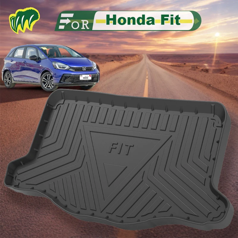 For Honda Fit 2th 3th 4th 22 2014-2023 Custom Fit Car Trunk Mat All Season Black Cargo Mat 3D Shaped Laser Measured Trunk Liners