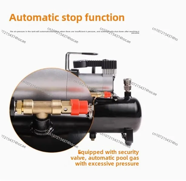 

12V220V 2.5 4L Маленький воздушный компрессор Безмасляный бесшумный воздушный насос Мини-автомобильный насос для накачивания шин Воздушный резервуар для покраски автомобилей Портативный