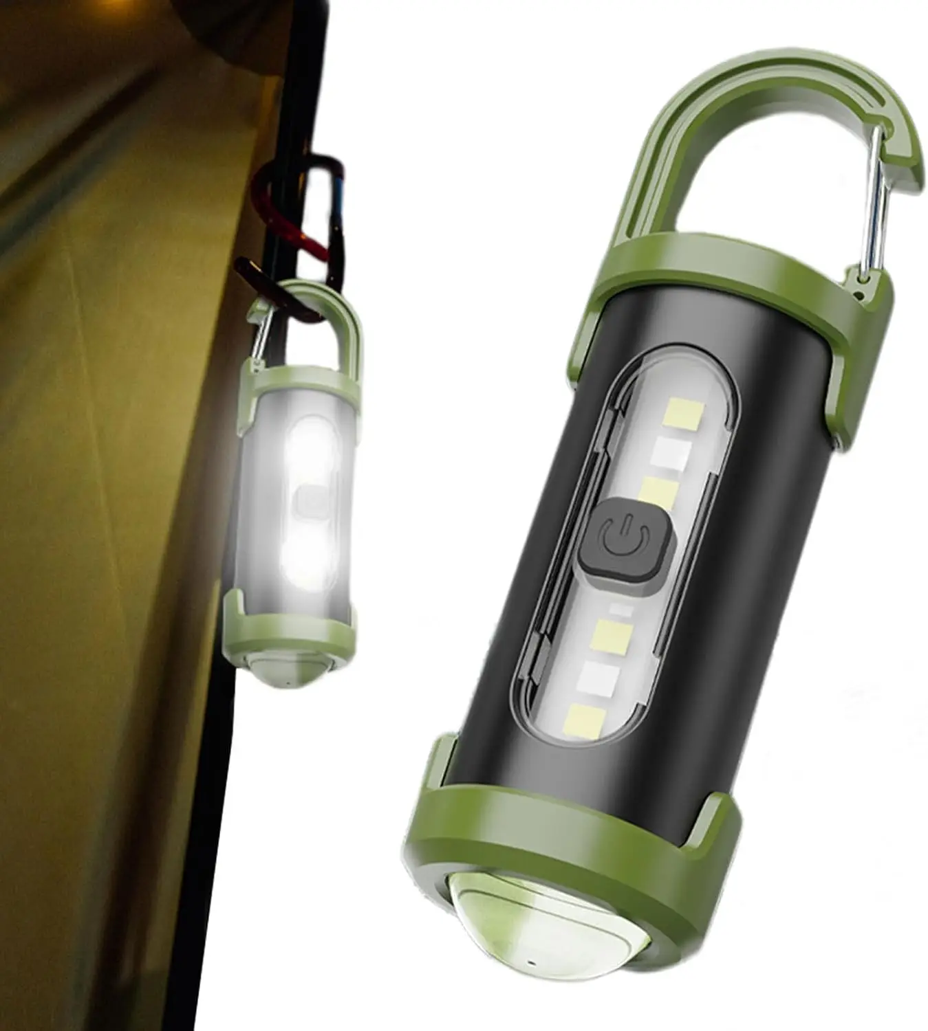 

Перезаряжаемый светодиодный фонарик-брелок, мини-светодиодный рабочий фонарь COB с крючком, портативный карманный фонарь EDC для экстренного кемпинга на открытом воздухе