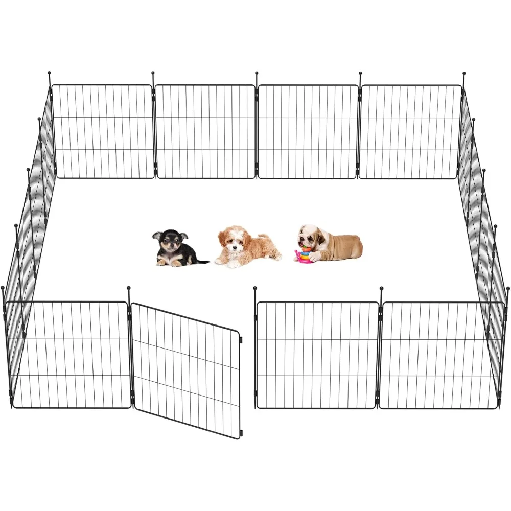 

Dog 24-inch 16 Panels for Puppies and Small Dogs, Portable for Indoor and Outdoor Use