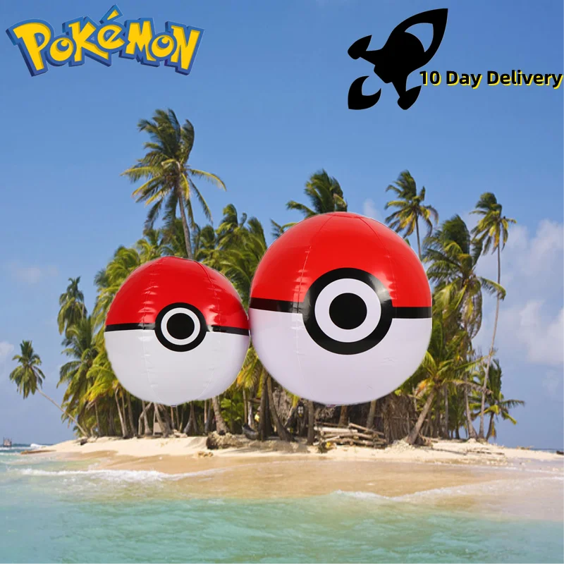 

Pokemon PVC Inflatable Beach Ball Poke Ball Parent-child Interactive Volleyball Elastic Football Children's Toy Christmas Gift