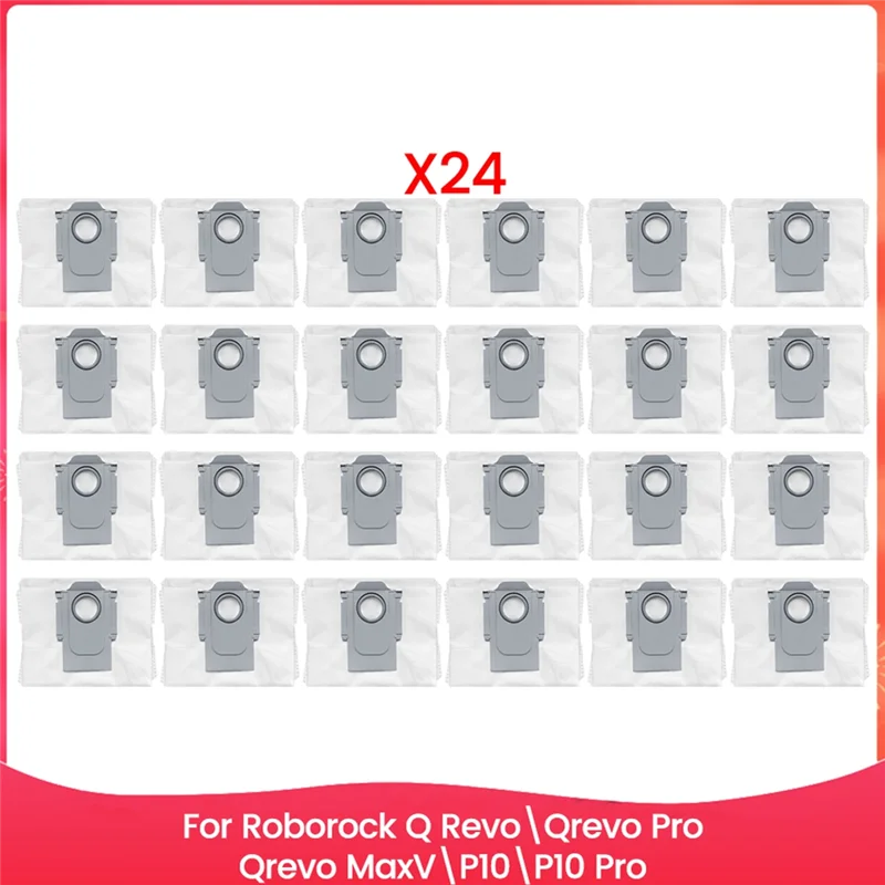AB43-24PCS Forroborock Q Revo/Qrevo Pro/Qrevo Maxv/P10/P10 Pro Forroborock Q Revo/Qrevo Pro/Qrevo Maxv/P10/P10 Pro Kantong Debu