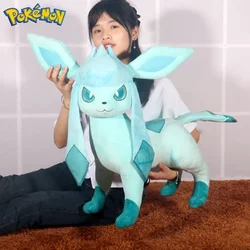 60CM Big Size Pokemon Glaceon Plushies Kawaii Cartoon Anime Plush Bolster Stuffed Comfortable Soft Doll Children Holiday Gift