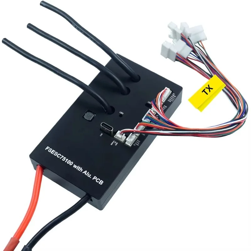 14-84V 100A 75100 VESC motor controller with aluminum PCB, VESC technology ESC for e-bikes, e-scooters and e-skateboards