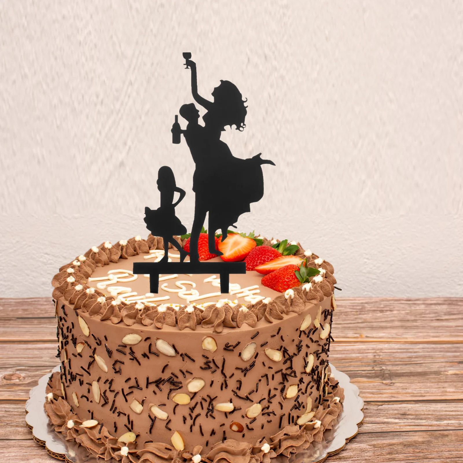 

Acrylic Cake Topper Romantic Bride and Groom Wedding Decoration Party Supply Elegant Adornments Cake Topper Cupcake Decoration