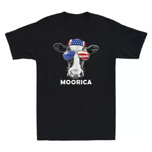 

SALE! Cow Moorica 4th of July USA Flag Cow Funny T-Shirt