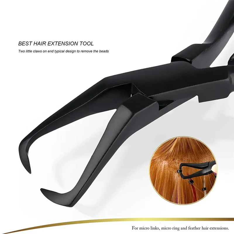 Tang Ekstensi Rambut Baja Tahan Karat Alat Ekstensi Rambut Tang Penghilang Manik Microlink untuk Rambut