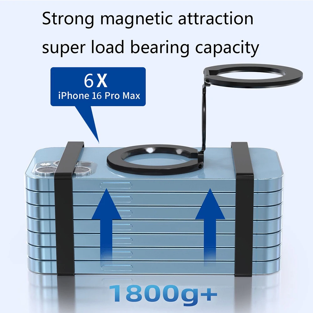 Für magsafe magnetische doppelseitige magnetische Absaugung 1 Stück starke Absaugung rotierende 360 Wanda uf kleber überall Klapp ring Telefon – Detail 17