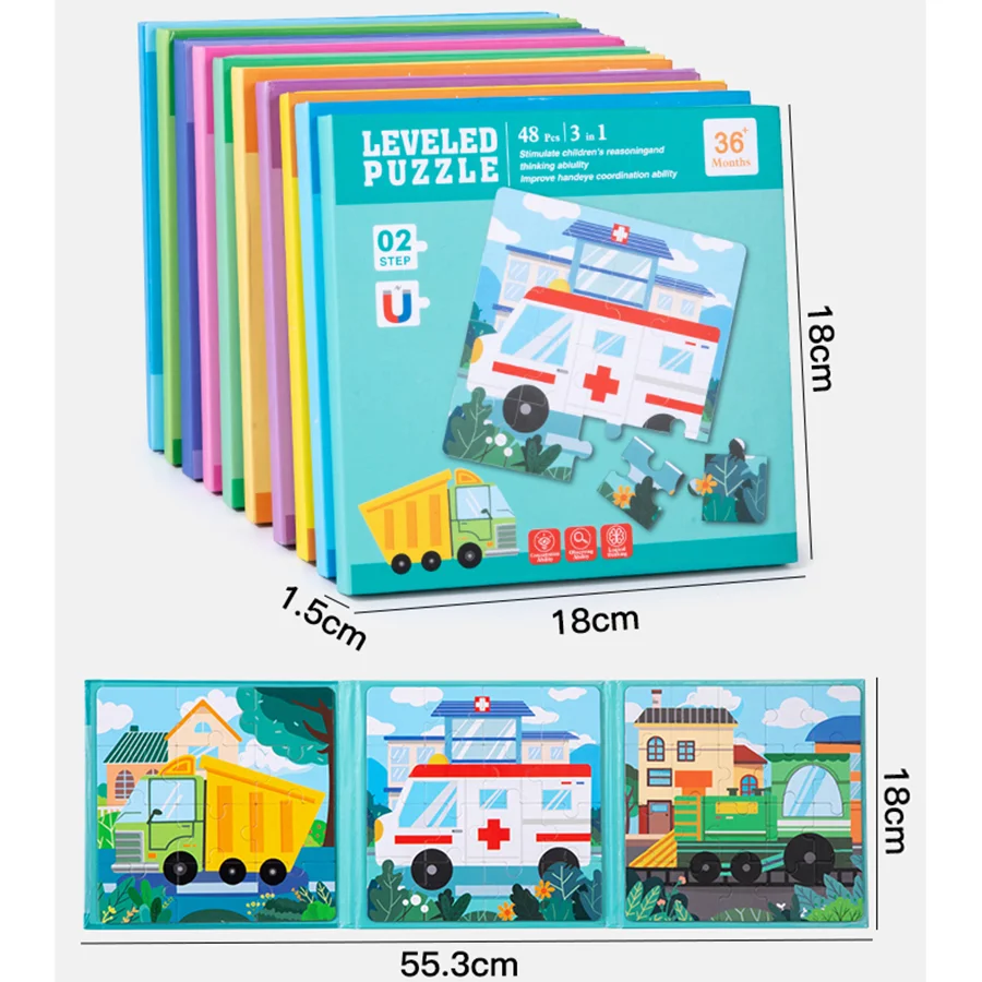 자석 퍼즐 장난감. 어린이의 손-뇌 유연성 운동, 상호작용적인 부모-자녀 게임, 어린이를 위한 선물