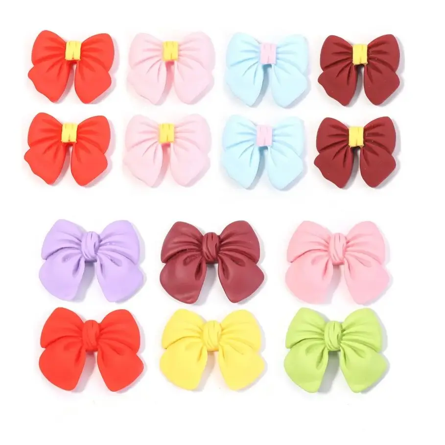 

10/20Pcs Resin 3D Bows Flatback Charms Cute Bowknot Patch Beads for DIY Hairpin Decoration Crafts Scrapbook Wedding Applique