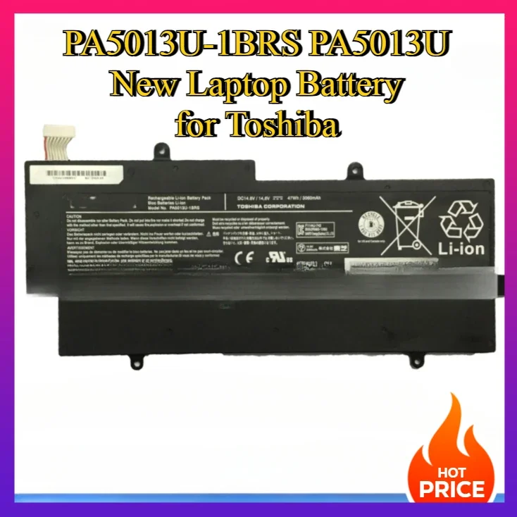 

PA5013U-1BRS PA5013U New Laptop Battery for Toshiba Portege Z830 Z835 Z930 Z935 Ultrabook PA5013 R631 R632 14.8V 47Wh 3060mAh