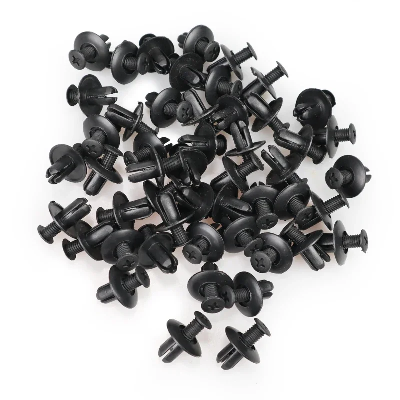 5/10Pcs 8mm Car Fastener Clips Car Bumper Fender Hole Black Plastic Rivets Fasteners Screw Auto Interior Decoration Accessories