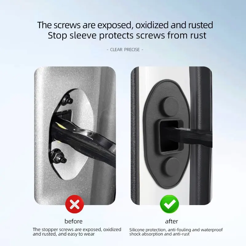 مناسبة ل Lynk & Co 10emp غطاء قفل الباب محدد الباب الخاص سيليكون امتصاص الصدمات حماية وسادة تعديل الملحقات