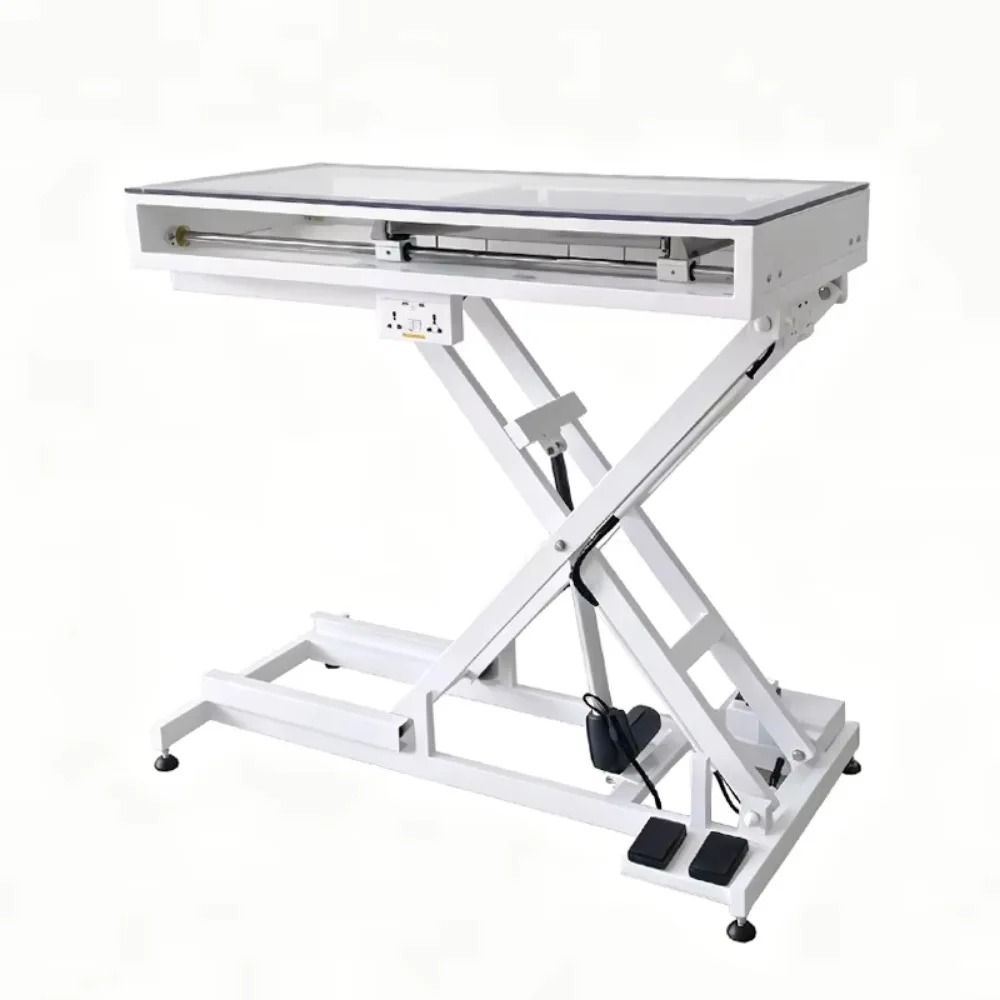 EUR VET X-ray operating table electric lift 32-104.5cm height adjustable, polycarbonate panel 4-way drawer 100kg load capacity