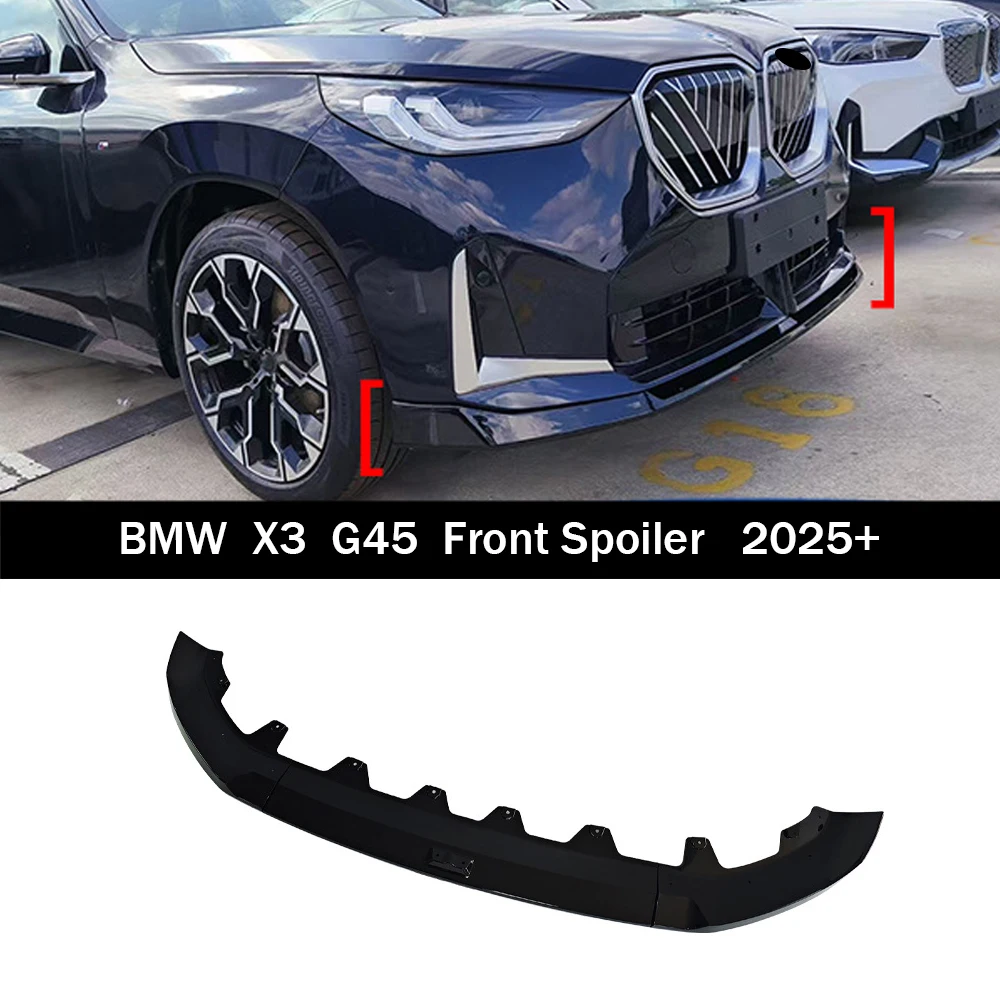 

Suitable for 2025+ BMW G45 front bumper lips, X3 front bumper, 3-section type