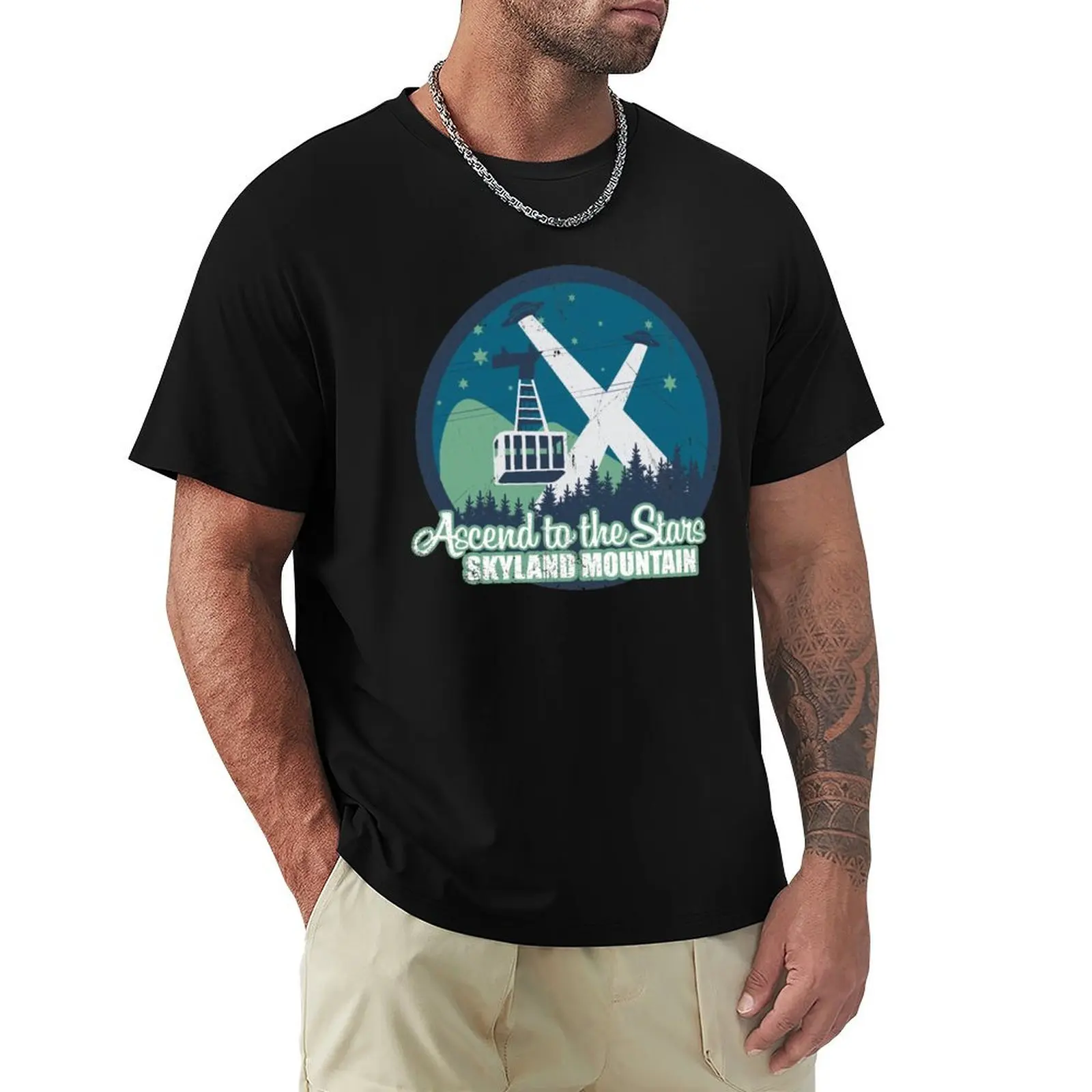 Ascend to the Stars III - distressed T-Shirt Novelty Graphic Tee Shirt