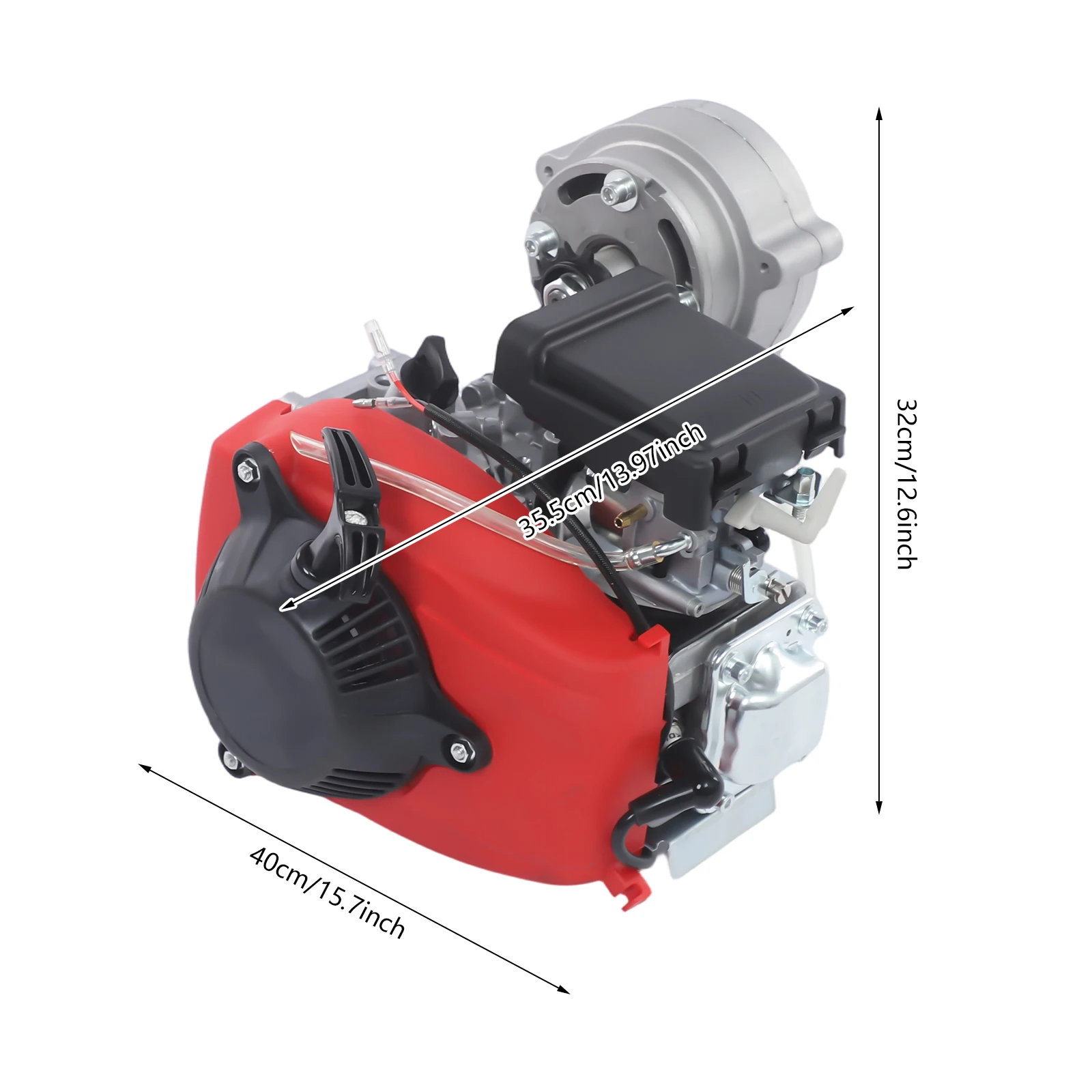 100CC Bicycle Engine Kit, 4-Stroke 49CC Gas Engine Motor Kit, Petrol Motor, Complete DIY Conversion Set, High Power 1.5KW 6800RPM, TCI Ignition, Air Cooled, Chain Drive, Upgrade for Mountain Road Bike, Stable Quiet Performance
