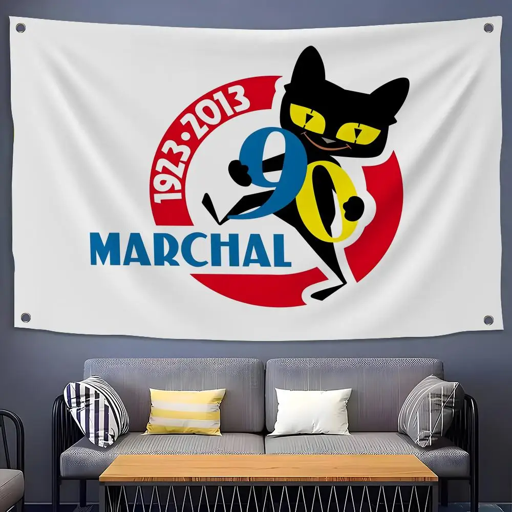 Black Cat S-SEV M-Marchal Flags Flags for Room, Bedroom, Home, Outdoor, Wall Hanging, Concert Print, Background Decor