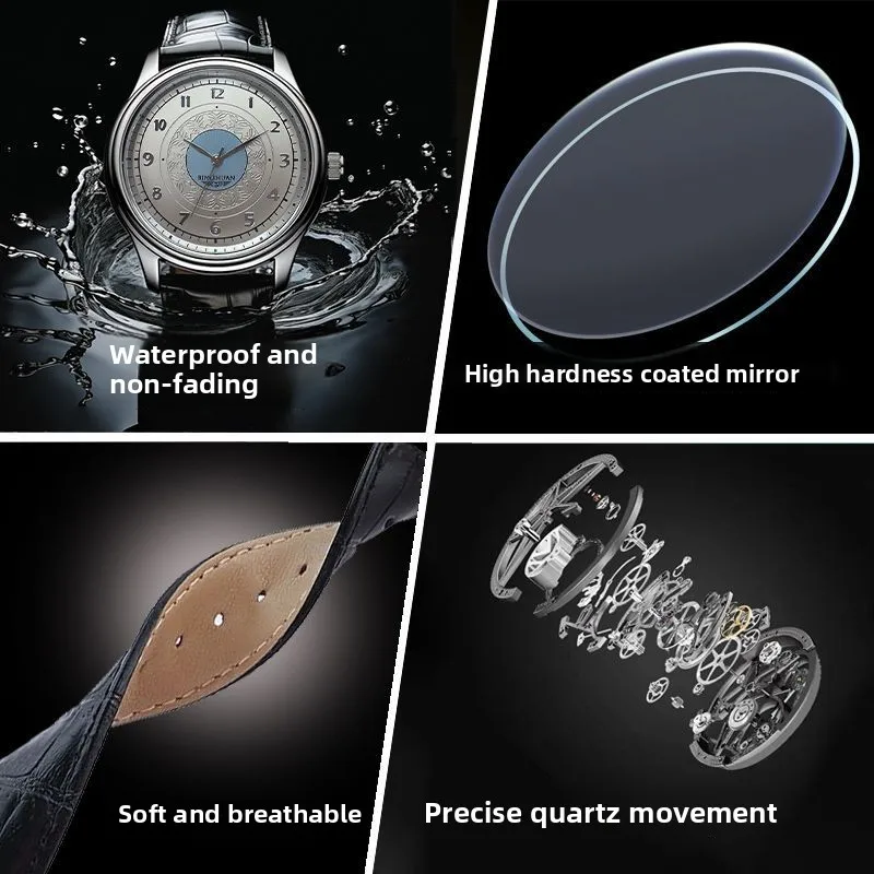 ساعة يد رجالية عصرية كوارتز ساعات كلاسيكية راقية مقاومة للماء للرجال