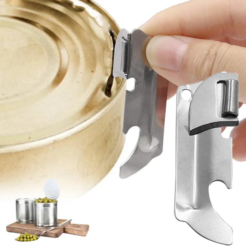 Küchenzubehör Edelstahl-Dosenöffner 2-in-1 Kompakter Flaschenöffner Arbeitssparender seitlich geschnittener Öffner Gadget Kitchen