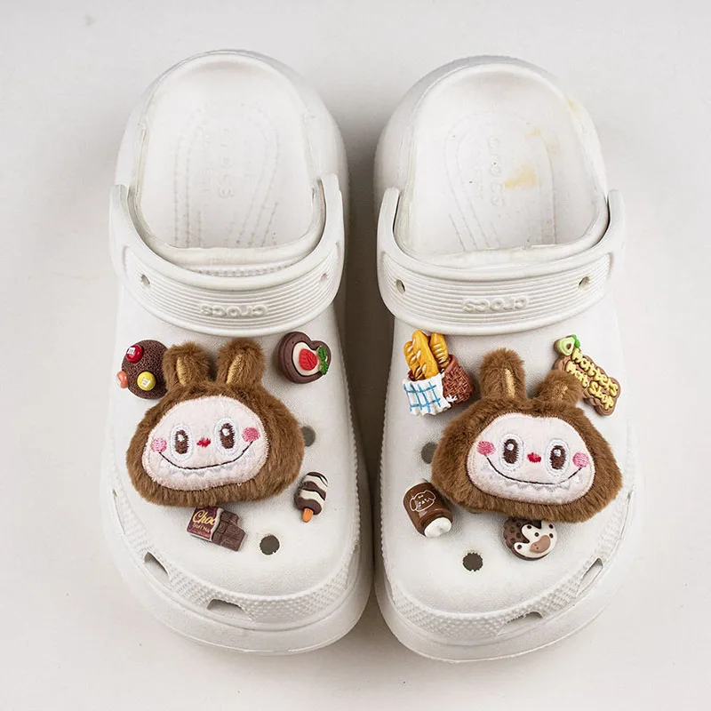 Nieuwe Labubu Schoenen Accessoires Kawaii Anime Karakter voor Vrouwen Cartoon Schoen Charmes Decoratie Schoenenbloem Geschenken