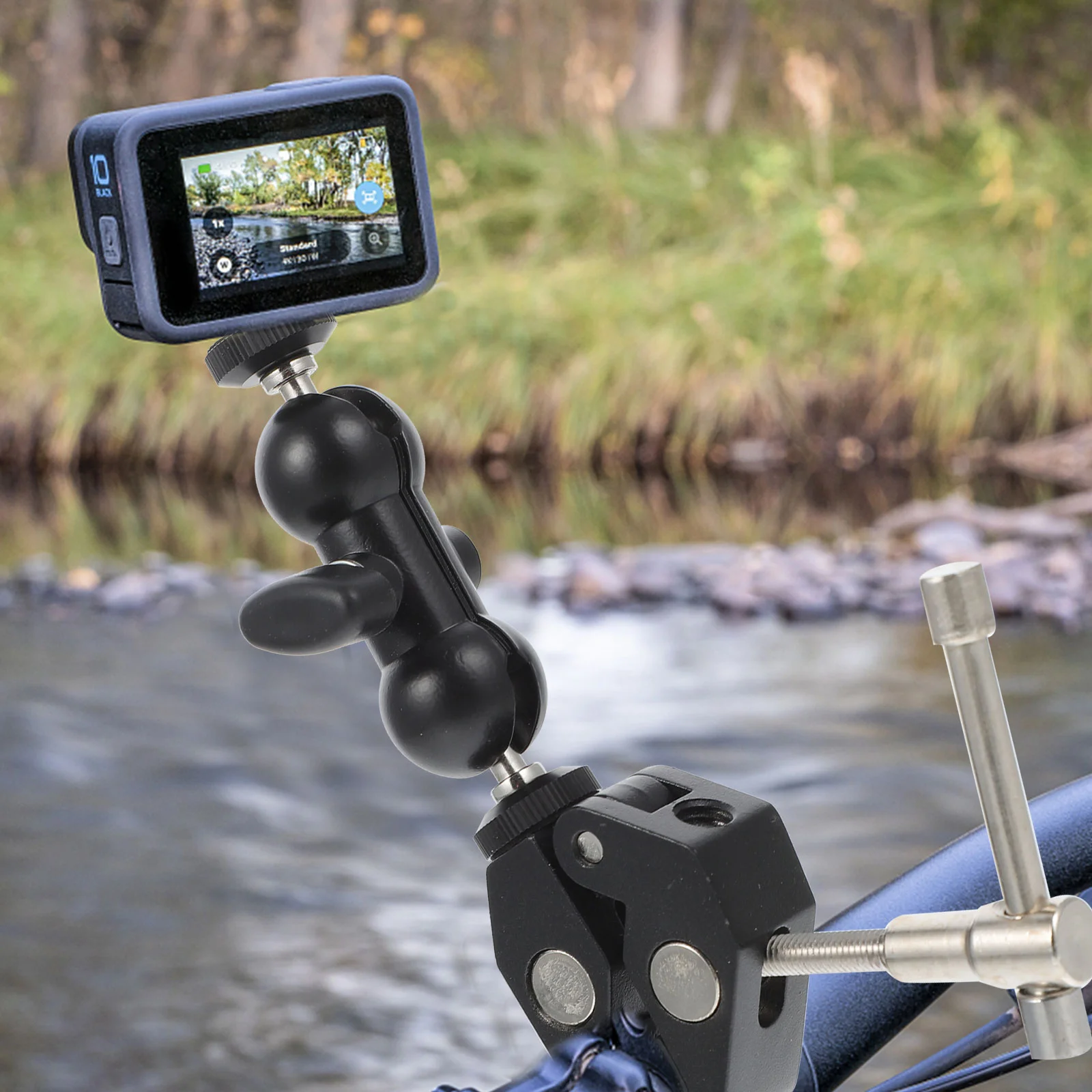 360-Degree Camera Clamp Mount 1/4 Inch 3/8 Inch Threaded Holder For Photography Studio Super Clamp Rods