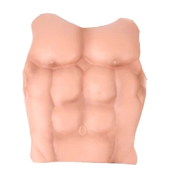 Male Muscle Chest Half Body Chest Men Fake Muscle Belly Costume Prop for Cosplays Makeup Halloween Party Props Costumes