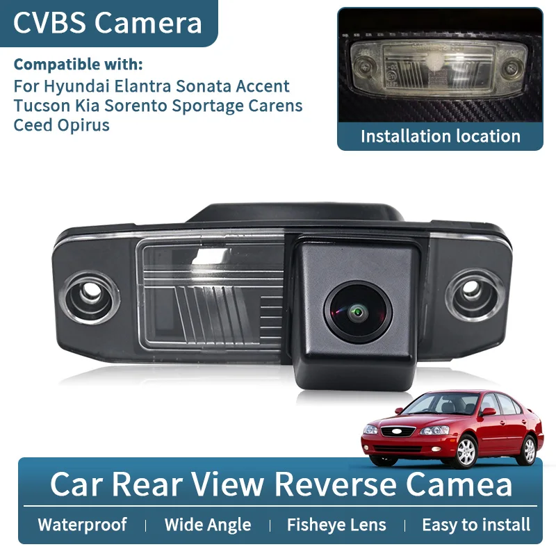 CCD Fisheye Car Rear View Camera Waterproof For Hyundai Elantra Sonata Accent Tucson Kia Sorento Sportage Carens Ceed Opirus
