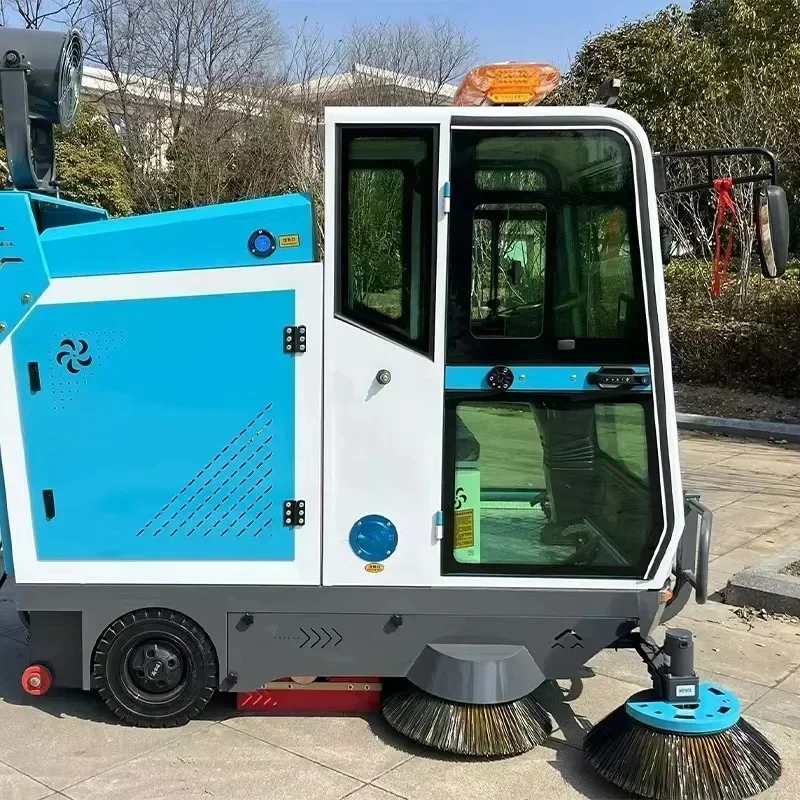 Workshop Road Sanitation Ride-on Industrial Sweeper Electric Sweeper Enclosed Sweeper Commercial Factory