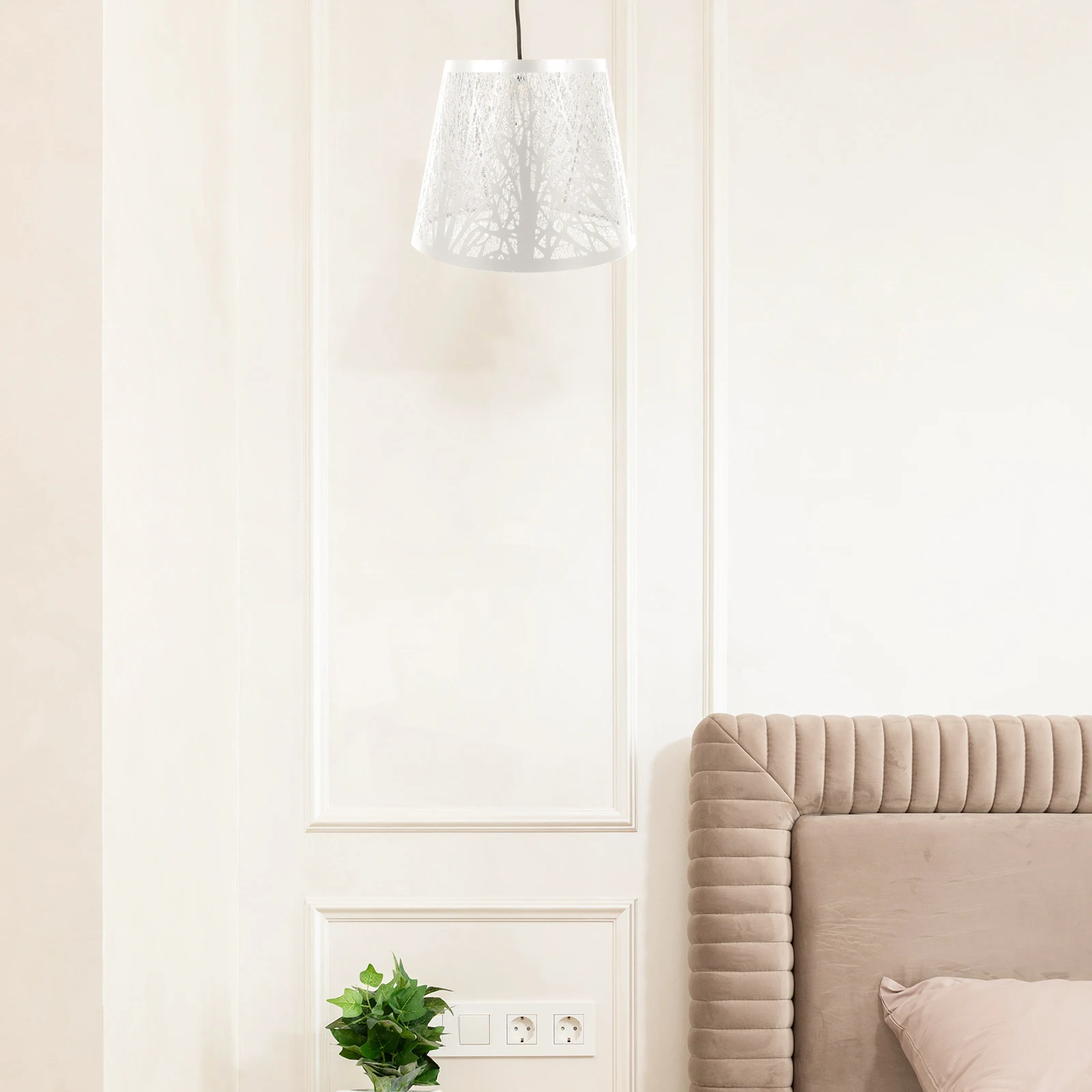 

1pc E27 Light Mouth Lampshade Iron Art Lampshade For Table Lamp Cover Decorative Durable Simple Style Tree Shadow Light Cover