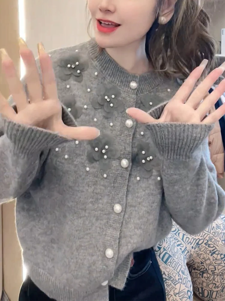 

Faionable Knitted Sweater Fleading Korean Sle Big Size Autumn Winter Slimming Overhead irt Ele Vibes