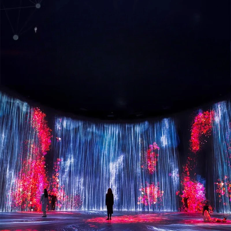 Indoor Projection Ground 3D Holographic Ground Interactive Projection Night