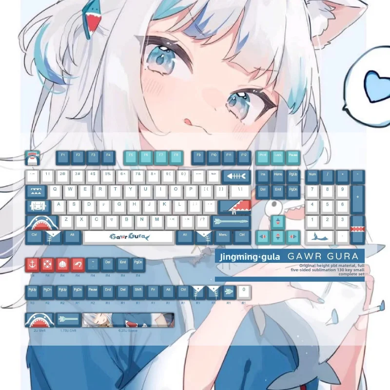 

Anime Girl Theme Keycaps cherryCompact Full Set PBTFive-sided Sublimation Gaming Mechanical Keyboard Keycaps