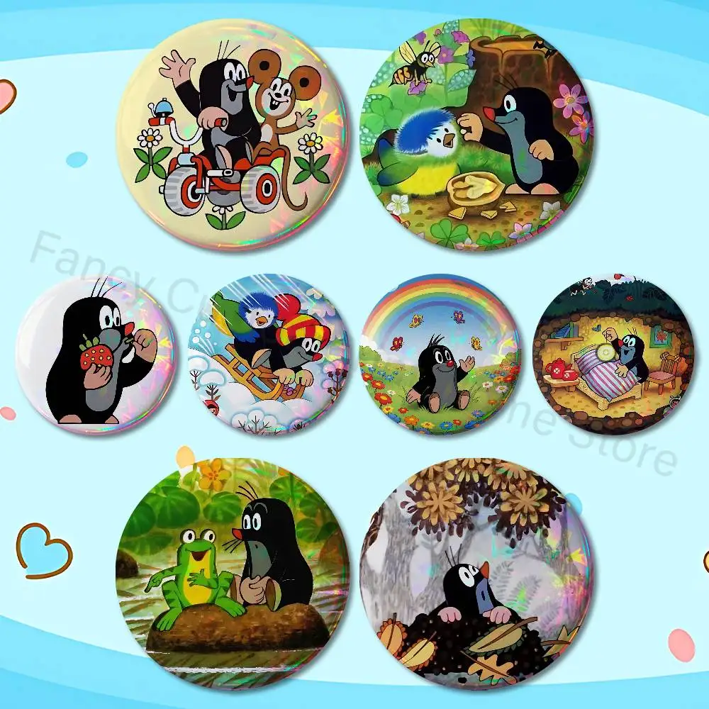 lively L-Little Cute M-Mole Pins 58mm Cute Cartoon Badge Handmade Brooches for Backpack Accessories