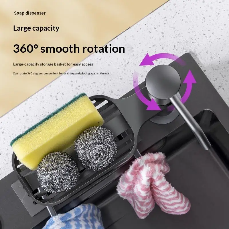 Stainless Steel Kitchen Sink Soap Dispenser Pump with Silicone Extension Tube for Dish Soap Lotion Shampoo Use