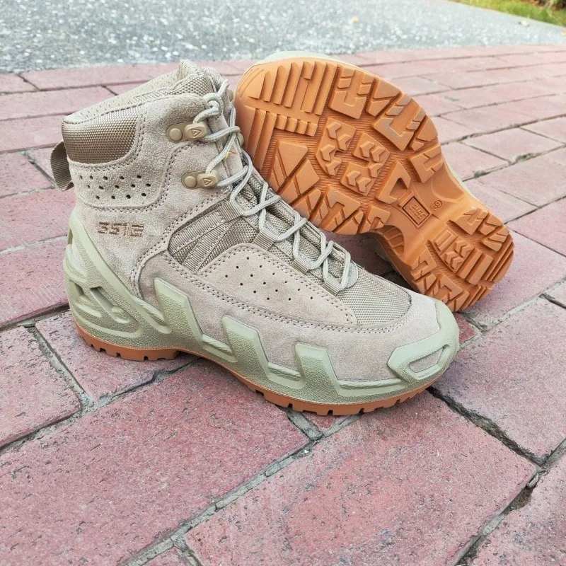 

2026 Men Women Trekking Boots Khaki Outdoor Hiking Shoes Unisex Anti Slip Walking Boots Climbing Shoes Couples