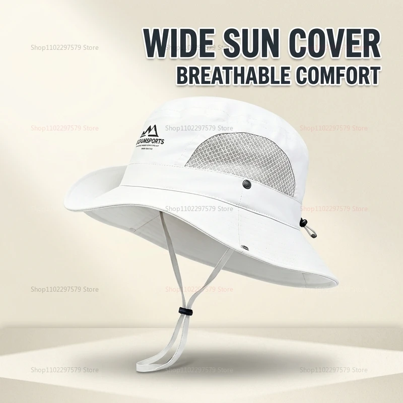 Unisex Quick Drying Fisherman Hat Lightweight Breathable Sun Hat Anti UV for Camping Hiking Outdoor Spring Summer Travel Adventu