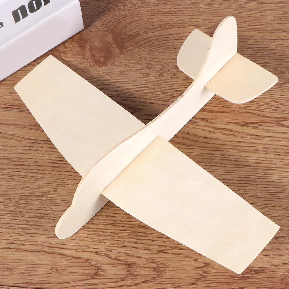 20 Pcs Blank Wood Aircraft Painting Plane Manual DIY Model Unpainted Ornament Kids Drawing Tool Child Wooden Airplanes