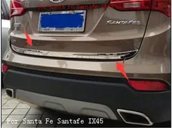 Stainless Steel Accessories Fit For Hyundai Santa Fe Santafe IX45 2013 2014 2015 2016 rear trunk lid cover trim