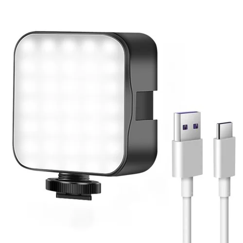 Mini Draagbare Led Video Licht 56led Fotografische Vulling Licht 5W 6500K Met 3 Koude Schoen Voor Dji Osmo Sony Dslr Canon Gopro Camera