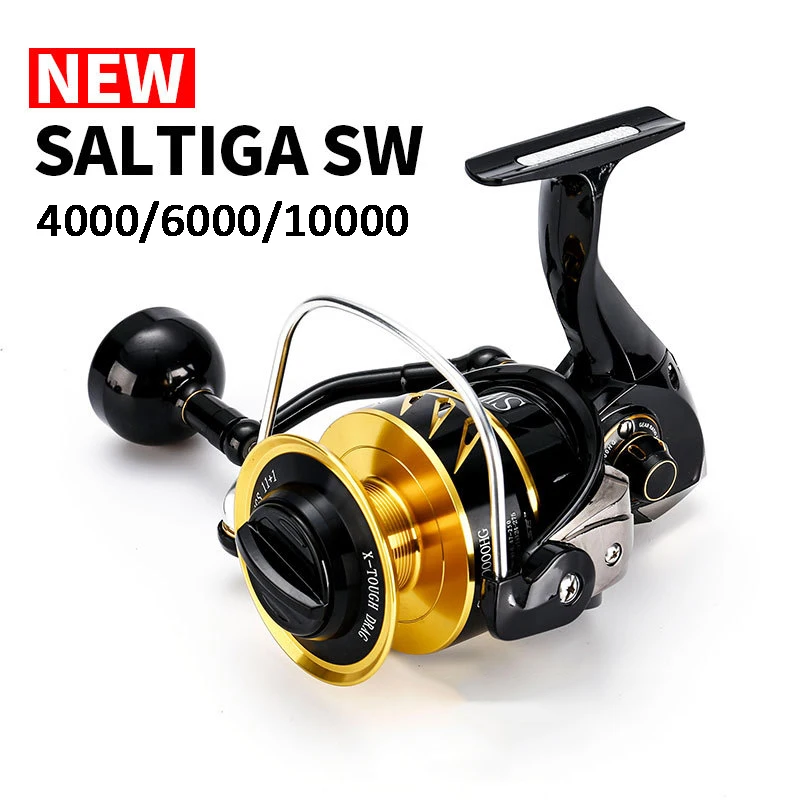 MADMOUSE Saltiga SW4000XG SW6000HG SW10000HG Full Metal Fishing Reel High-speed spinning wheel 12BB Alloy reel 35kg drag power